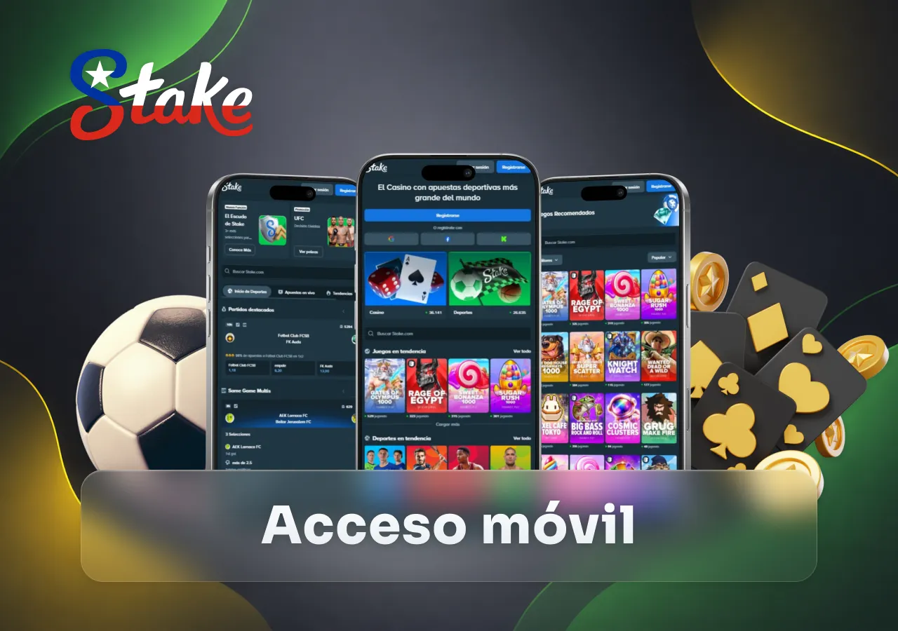 Aplicación móvil de Stake Casino